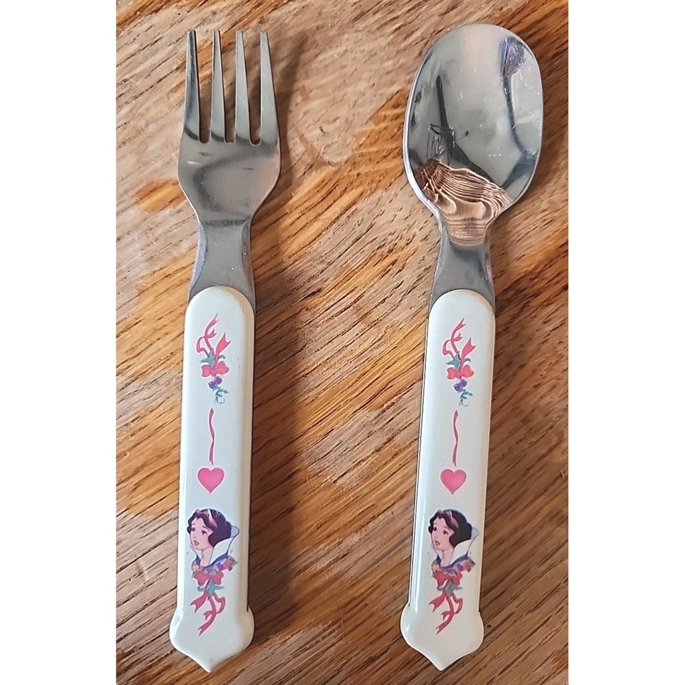 Vintage Walt Disney Snow White SELANDIA Child Fork And Spoon‎ Set Of 2 CA 91355